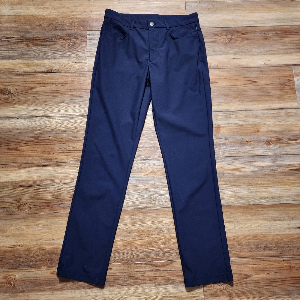 Old Navy Tech Hybrid Pants Mens 30x32 Navy Blue Slim 4 Way Stretch